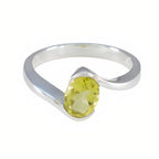 Lemon Quartz Solitaire Moroccan 92.5 Silver Yellow Gemstone Featherlight Ethnic Ring Jewelry