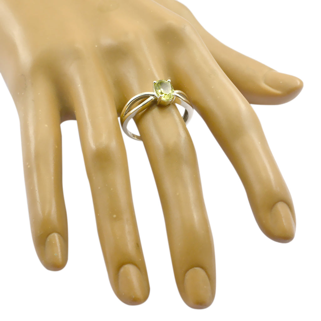 Lemon Quartz Solitaire Japanese Silver Yellow Gemstones Delicate Luxurious Ring Jewelry