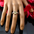 Lemon Quartz Solitaire German Sterling Silver Yellow Gemstone Featherlight Heritage Ring Jewelry
