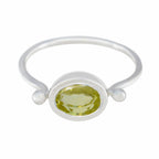 Lemon Quartz Solitaire Turkish 925 Sterling Silver Yellow Gemstones Dainty Abstract Ring Jewellery