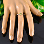 Lemon Quartz Solitaire American Sterling Silver Yellow Gemstones Elegant  Sophisticated Ring Jewelry