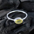 Lemon Quartz Solitaire American Sterling Silver Yellow Gemstones Elegant  Sophisticated Ring Jewelry