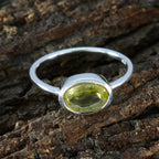 Lemon Quartz Solitaire American 92.5 Silver Yellow Gemstones Elegant  Feminine Ring Jewellery