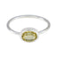 Lemon Quartz Solitaire American 92.5 Silver Yellow Gemstones Elegant  Feminine Ring Jewellery