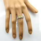 Lemon Quartz Solitaire Australian 925 Silver Yellow Gemstones Slim Filigree Ring Jewellery