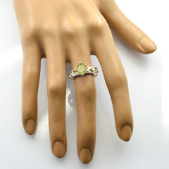 Lemon Quartz Solitaire Australian 925 Silver Yellow Gemstones Slim Filigree Ring Jewellery