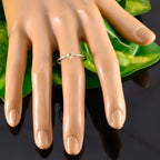 Lemon Quartz Solitaire American 92.5 Silver Yellow Gemstones Minimalist Glamorous Ring Jewellery