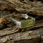 Lemon Quartz Solitaire French Silver Yellow Gemstone Versatile Armor Ring Jewellery