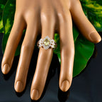 Lemon Quartz Halo Russian Sterling Silver Yellow Gemstones Tiny Love Ring Jewellery