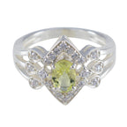 Lemon Quartz Halo Russian Sterling Silver Yellow Gemstones Tiny Love Ring Jewellery