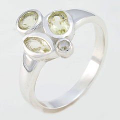 Lemon Quartz quarter Turkish 925 Sterling Silver Yellow Gemstones Whisper thin Abstract Ring Jewelry