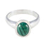 Malachite Solitaire African 925 Sterling Silver Green Gemstones Classic Graceful Ring Jewellery