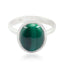 Malachite Solitaire Turkish 92.5 Silver Green Gemstones Whisper thin Contemporary Ring Jewelry