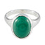 Malachite Solitaire Egyptian 92.5 Silver Green Gemstones Minimal Contemporary Ring Jewellery
