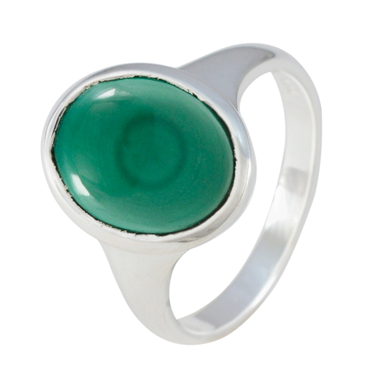 Malachiet Solitaire Egyptisch 92,5 Zilver Groene Edelstenen Minimalistische Hedendaagse Ring Sieraden Secundaire afbeelding