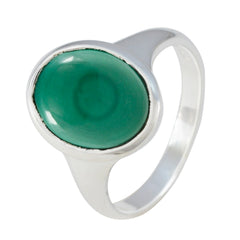 Malachite Solitaire Egyptian 92.5 Silver Green Gemstones Minimal Contemporary Ring Jewellery