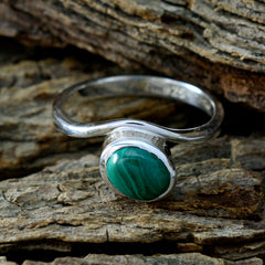 Malachite Solitaire Turkish 92.5 Silver Green Gems Whisper thin Abstract Ring Jewelry