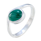 Malachite Solitaire Turkish 92.5 Silver Green Gems Whisper thin Abstract Ring Jewelry