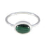 Malachite Solitaire Korean 925 Sterling Silver Green Gems Elegant  Graceful Ring Jewelry