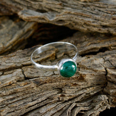 Malachite Solitaire American 925 Sterling Silver Green Gems Whisper thin Fairytale Ring Jewelry