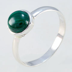 Malachite Solitaire American 925 Sterling Silver Green Gems Whisper thin Fairytale Ring Jewelry