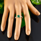 Malachite Solitaire French 925 Silver Green Gemstone Featherlight Twist Ring Jewellery