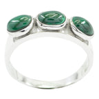Malachite Trilogy American 92.5 Silver Green Gems Dainty Fairytale Ring Jewellery