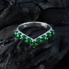 Malachite multiple Korean Sterling Silver Green Gemstone Dainty Graceful Ring Jewellery
