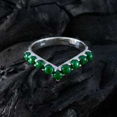 Malachite multiple Korean Sterling Silver Green Gemstone Dainty Graceful Ring Jewellery
