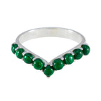 Malachite multiple Korean Sterling Silver Green Gemstone Dainty Graceful Ring Jewellery