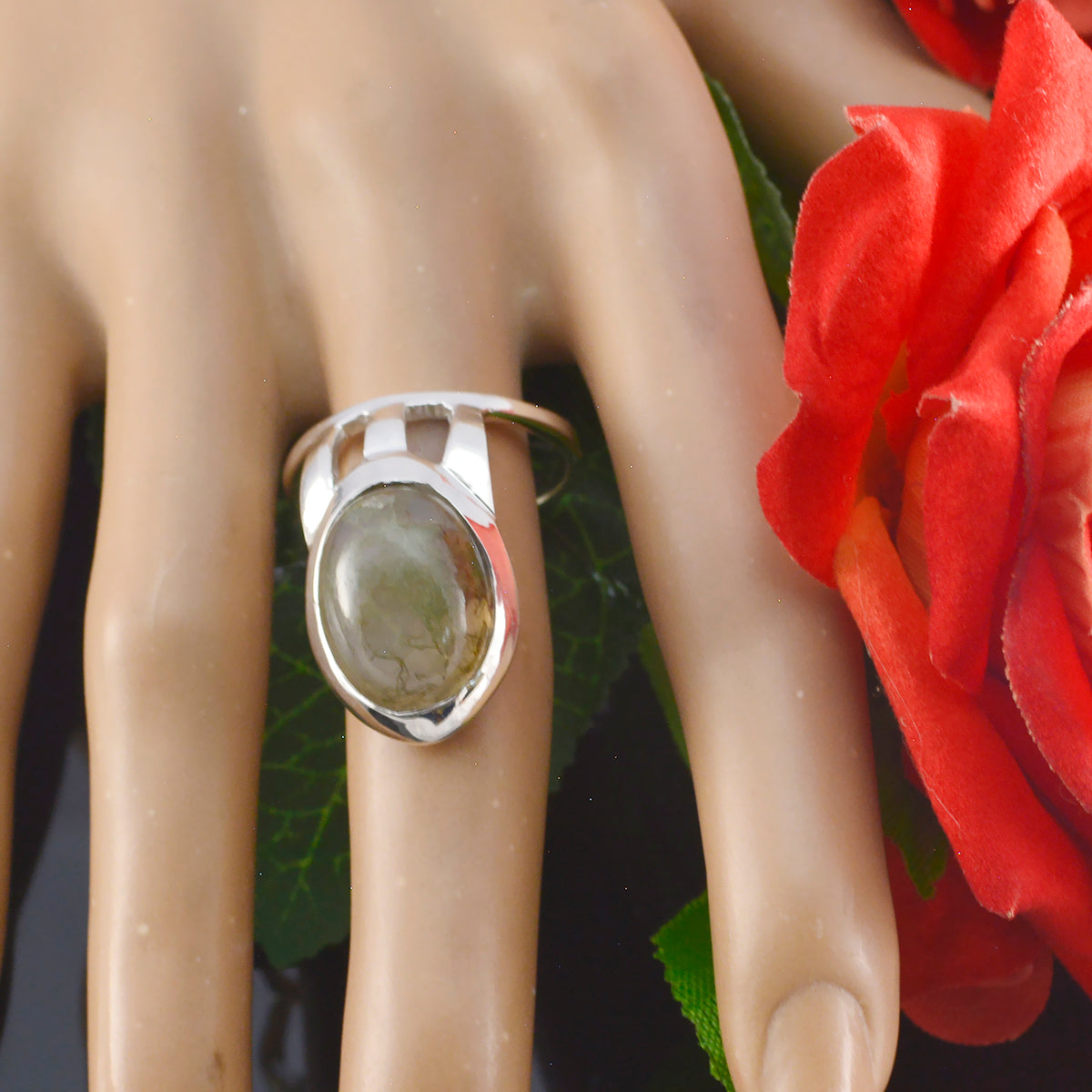 Rainbow Moonstone Solitaire Egyptian Sterling Silver White Gemstone Essential  Signet Ring Jewelry