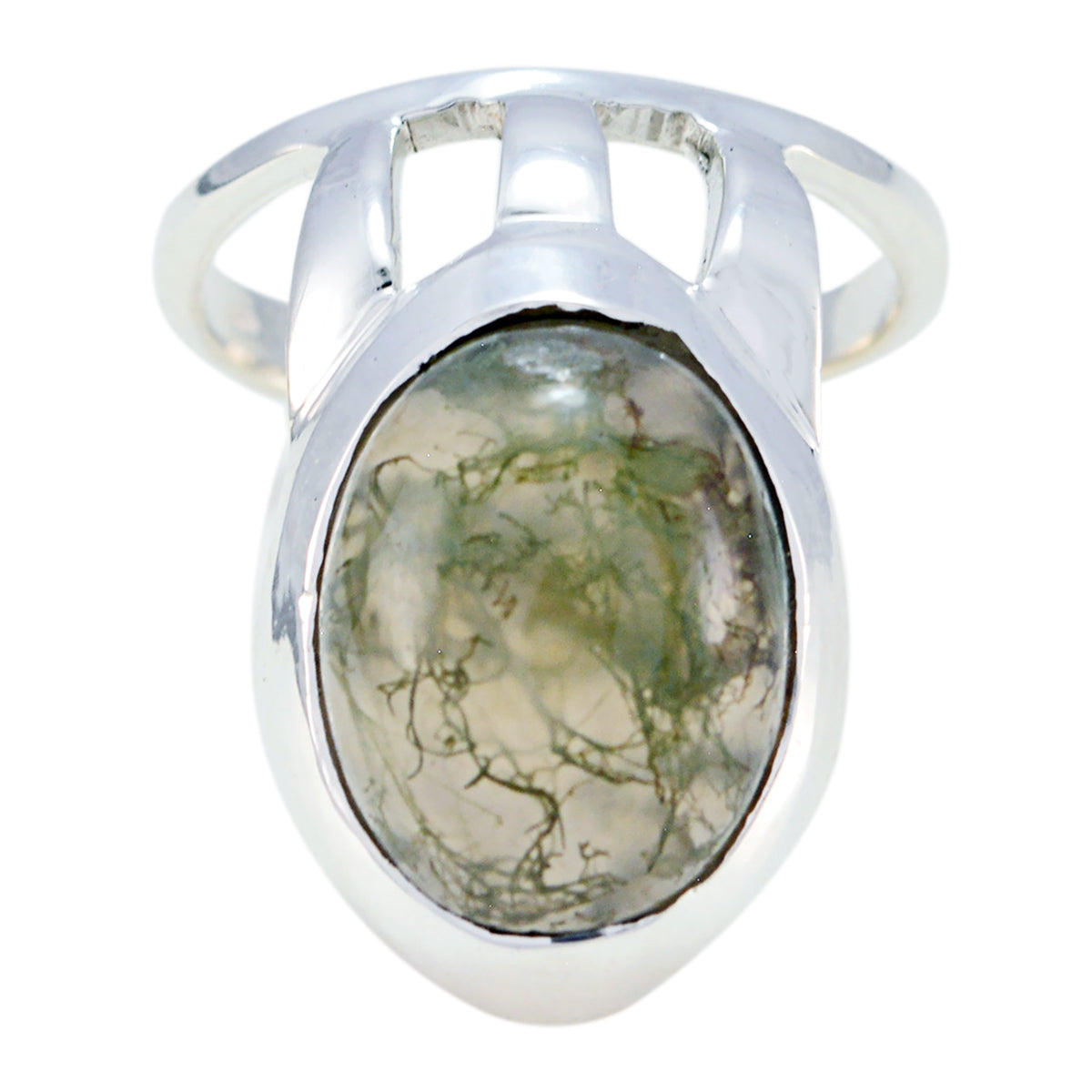 Rainbow Moonstone Solitaire Egyptian Sterling Silver White Gemstone Essential  Signet Ring Jewelry