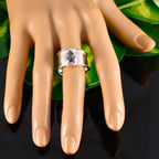 Mystic Quartz Solitaire Russian Silver multicolor Gemstones Versatile Victorian Band Jewellery
