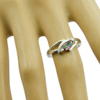 Mystic Quartz Solitaire Japanese 925 Silver multicolor Gemstones Dainty Contemporary Ring Jewelry