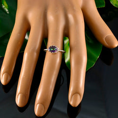 Mystic Quartz Solitaire Korean Silver multicolor Gems Elegant  Twist Ring Jewellery