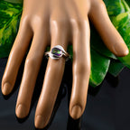 Mystic Quartz Solitaire Russian 925 Silver multicolor Gems Tiny Abstract Ring Jewellery