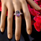 Mystic Quartz Solitaire Australian 925 Silver multicolor Gems Slim Filigree Ring Jewellery