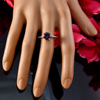 Mystic Quartz Solitaire Egyptian Silver multicolor Gems Slim Romantic Ring Jewelry