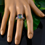 Mystic Quartz Solitaire African 92.5 Silver multicolor Gemstones Essential  Luxurious Ring Jewelry