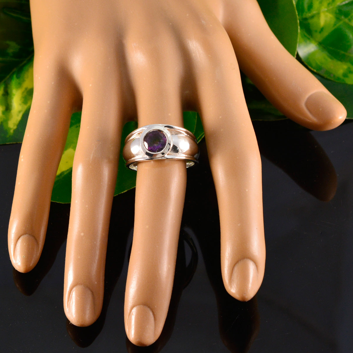 Mystic Quartz Solitaire Moroccan 925 Sterling Silver multicolor Gems Classic Luxurious Ring Jewellery