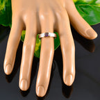 Mystic Quartz Solitaire German Sterling Silver multicolor Gems Slim Contemporary Ring Jewelry