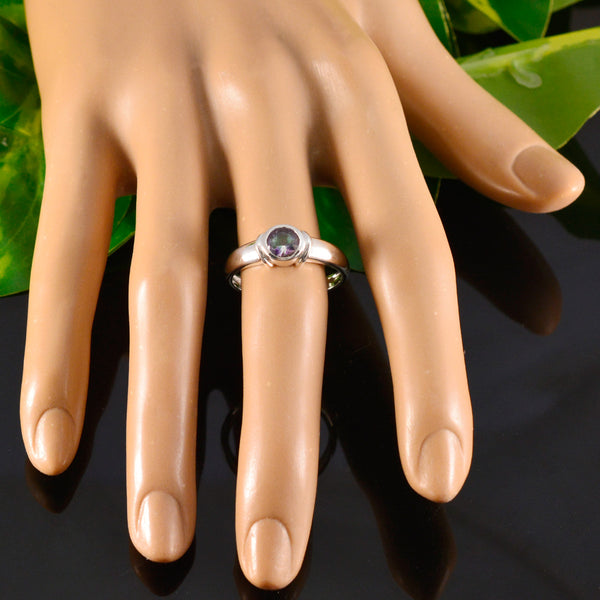 Mystic Quartz Solitaire Egyptian 92.5 Silver multicolor Gems Featherlight Abstract Ring Jewelry