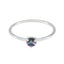 Mystic Quartz Solitaire Korean 925 Sterling Silver multicolor Gems Minimalist Sophisticated Ring Jewelry