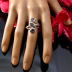 Mystic Quartz Trilogy Russian Sterling Silver multicolor Gemstone Mid weight Signet Ring Jewelry