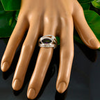 Mystic Quartz Toi et Moi Russian 925 Sterling Silver multicolor Gems Tiny Feminine Ring Jewellery