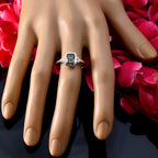 Mystic Quartz Halo Turkish 92.5 Silver multicolor Gemstone Dainty Feminine Ring Jewellery