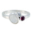 Multi Stone Trilogy Korean 925 Silver multicolor Gems Whisper thin Romantic Ring Jewellery