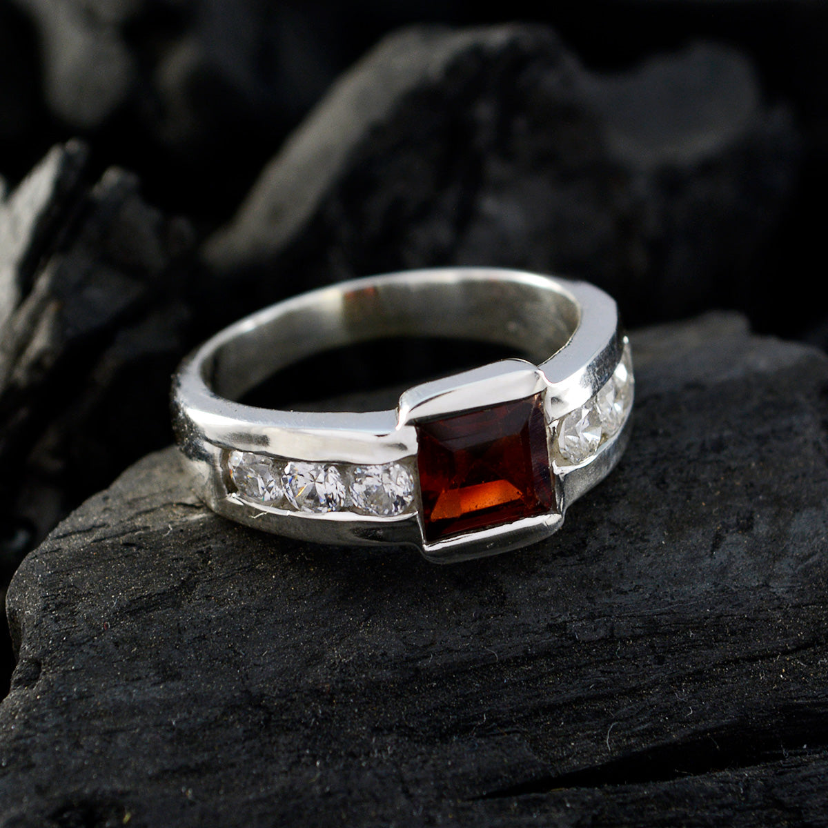 Multi Stone Halo Russian Sterling Silver multicolor Gemstone Eye catching Trendy Ring Jewelry