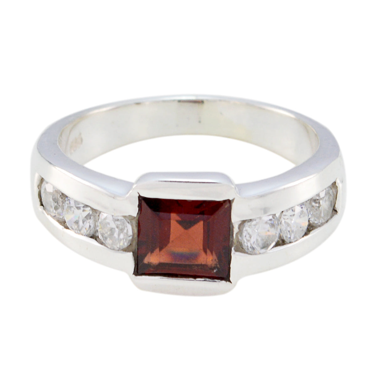 Multi Stone Halo Russian Sterling Silver multicolor Gemstone Eye catching Trendy Ring Jewelry メイン画像