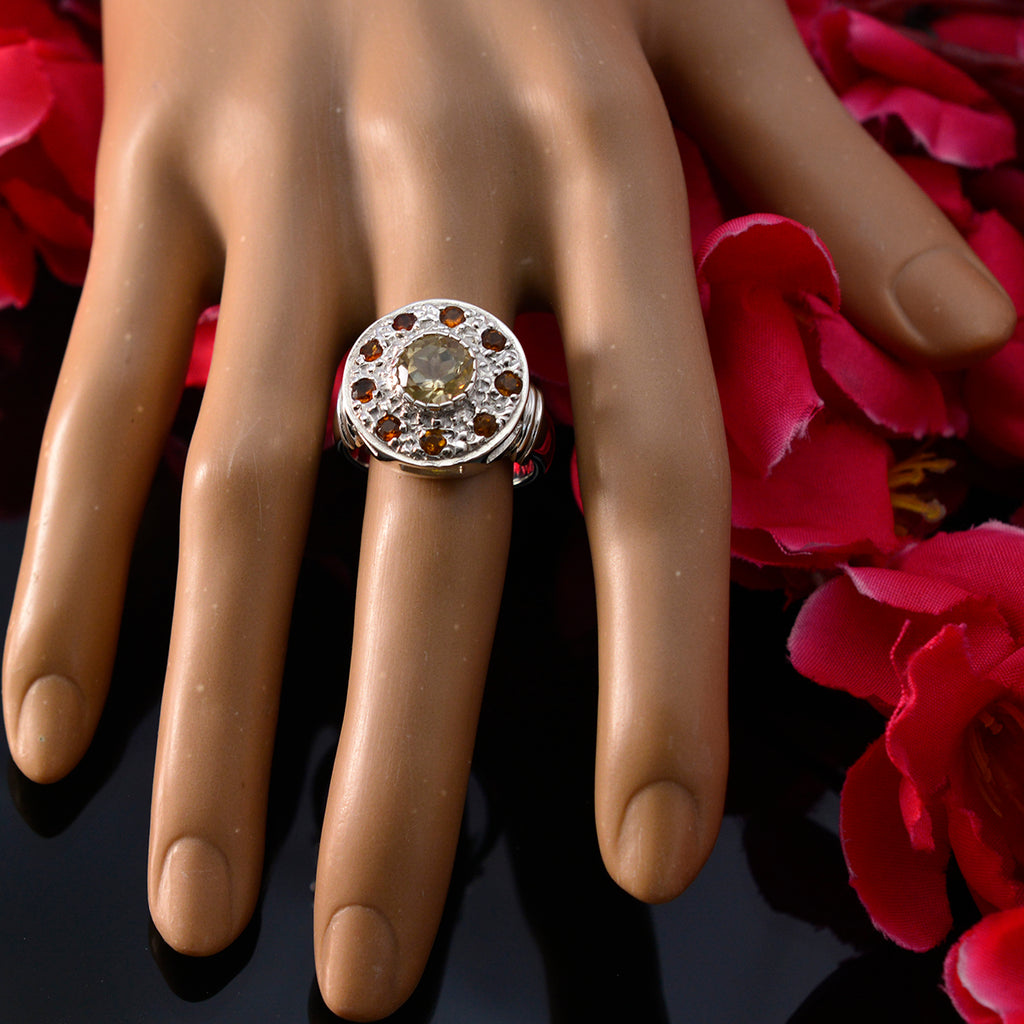 Multi Stone multiple Moroccan 925 Silver multicolor Gemstone Essential  Cocktail Ring Jewelry